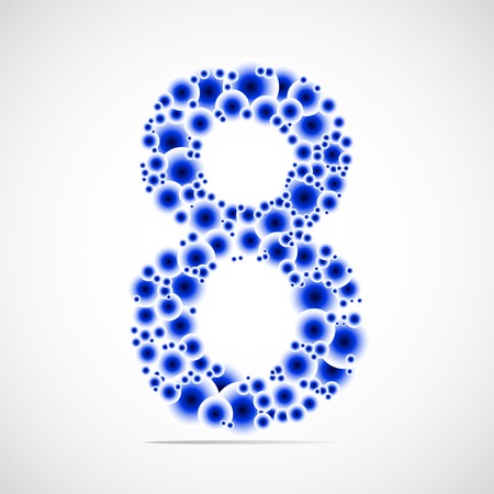 Vector number eight made from balls.のイラスト素材