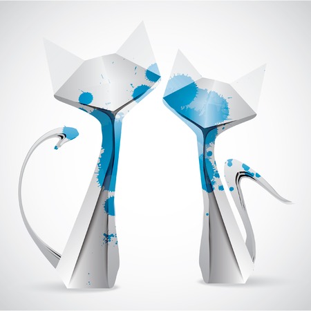 Vector abstract origami background. のイラスト素材