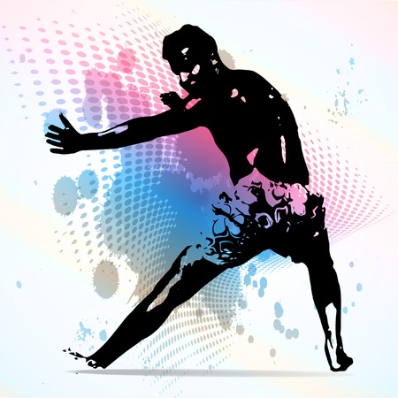 Sports. Vector karate illustration.のイラスト素材