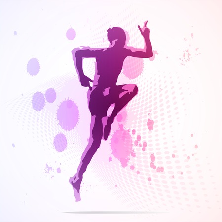 Vector Illustration of jumping man. のイラスト素材