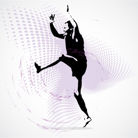 Vector Illustration of jumping man. のイラスト素材