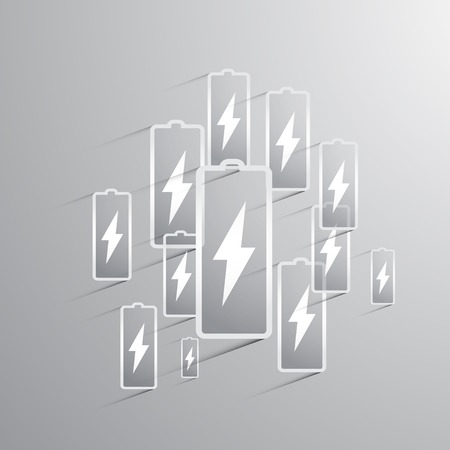 battery icon background illustration.のイラスト素材
