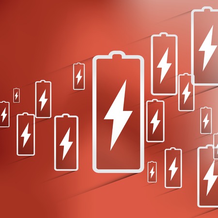 battery icon background illustration.