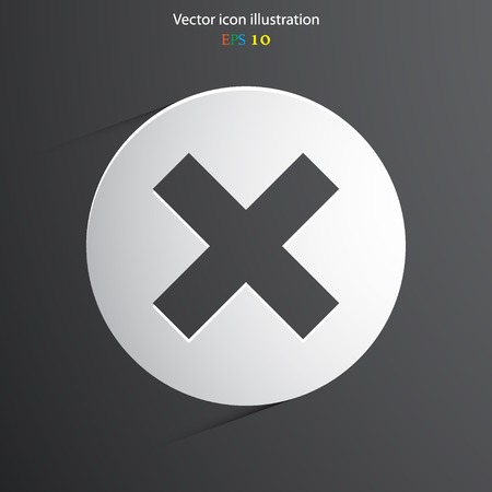 cross web flat icon in circleのイラスト素材