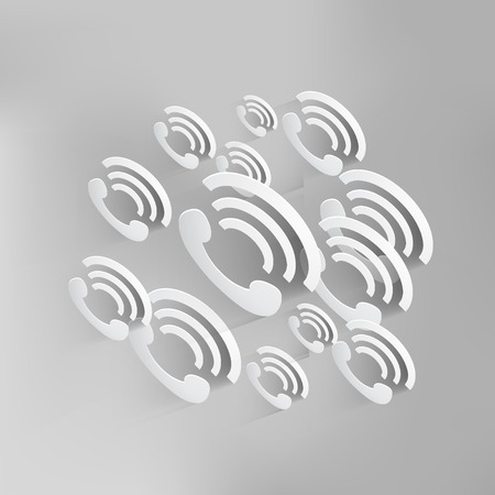 phone handset icon illustration.のイラスト素材