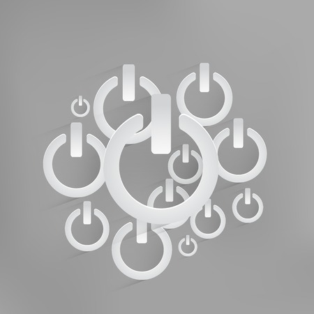 On Off switch icon illustration.のイラスト素材