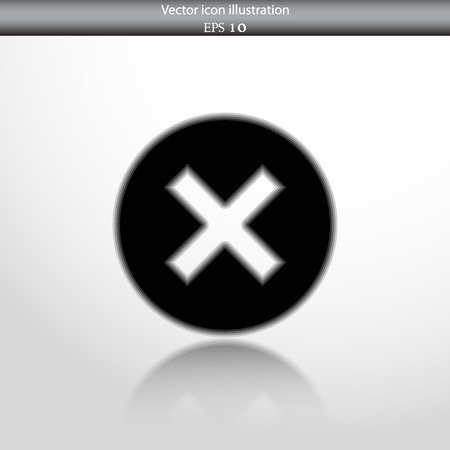 Vector close web flat icon. Isolated on white.のイラスト素材