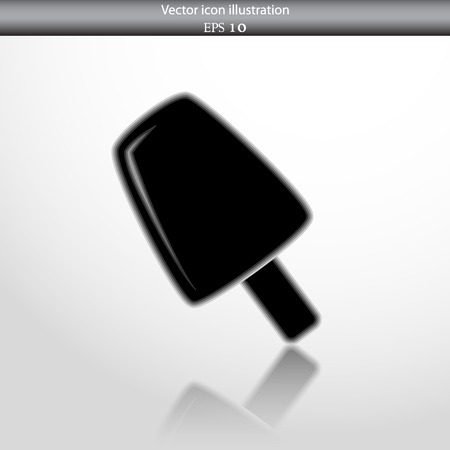 Vector ice cream web flat icon in circleのイラスト素材