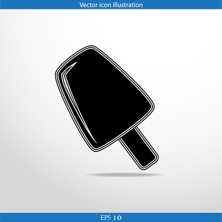 Vector ice cream web flat icon in circleのイラスト素材