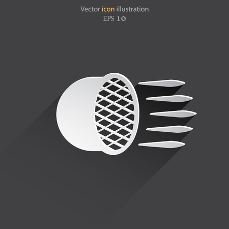 Car headlight web flat icon. Eps 10 illustration.のイラスト素材