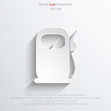 Vector fuel station web flat icon. Eps 10 illustration.のイラスト素材