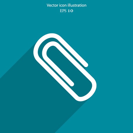 Vector paper clip web flat icon. Eps 10 illustration.のイラスト素材
