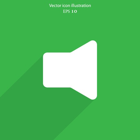 Vector loudspeaker web flat icon. Eps 10 illustration.のイラスト素材