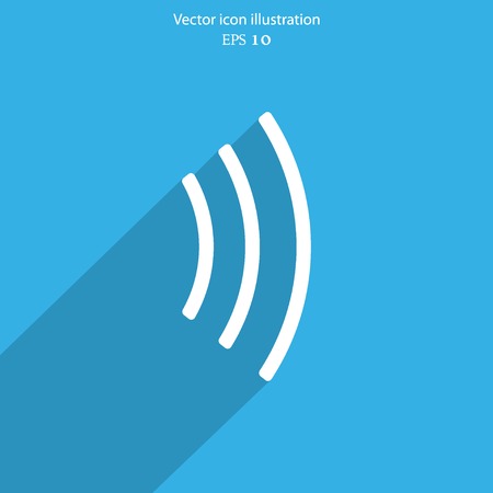 Vector wifi web flat icon. Eps 10 illustration.のイラスト素材