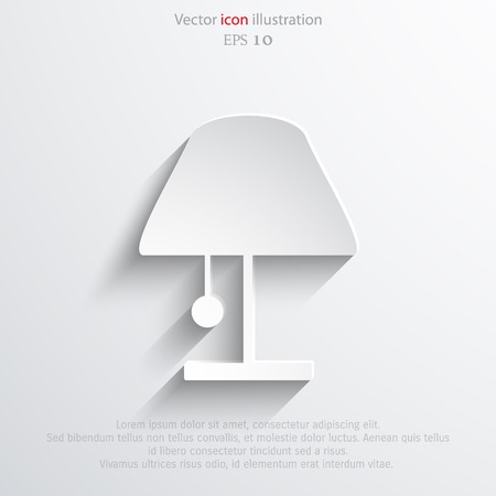 Vector lamp web flat icon. Eps 10 illustration.のイラスト素材