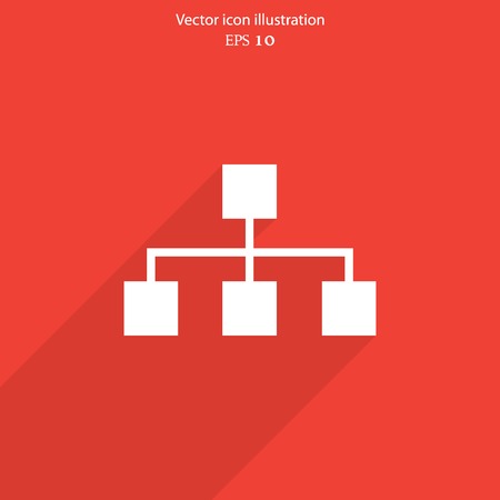 Vector network web flat icon. Eps 10 illustration.のイラスト素材