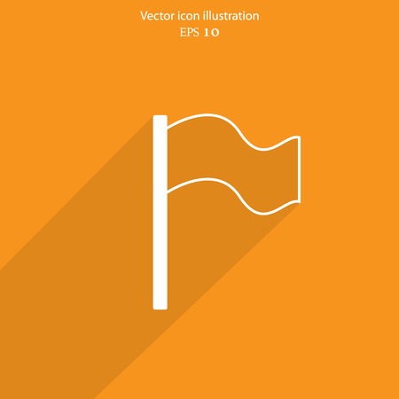 Vector flag web icon Eps 10.のイラスト素材
