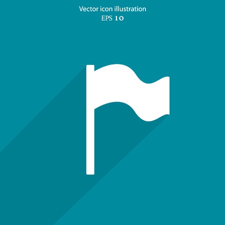 Vector flag web icon Eps 10.のイラスト素材