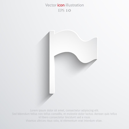 Vector flag web icon. Eps 10 llustration.のイラスト素材