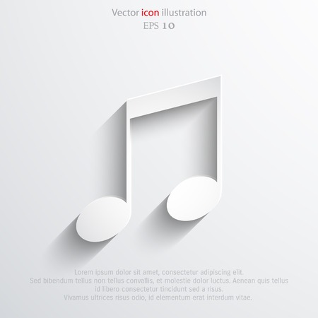 Vector music note web icon. Eps 10.のイラスト素材