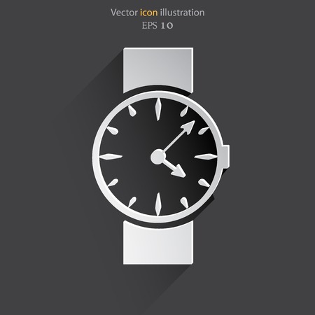 Vector watch clock web icon. Eps 10.のイラスト素材