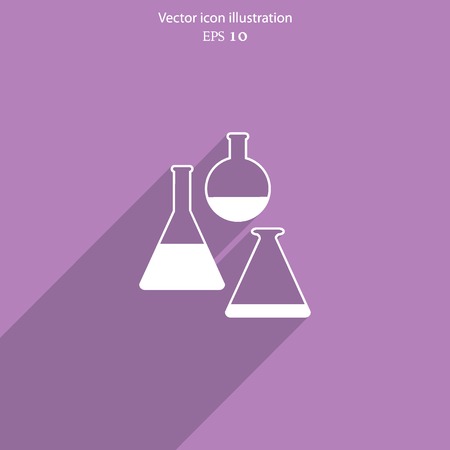 Vector test tubes web icon.のイラスト素材