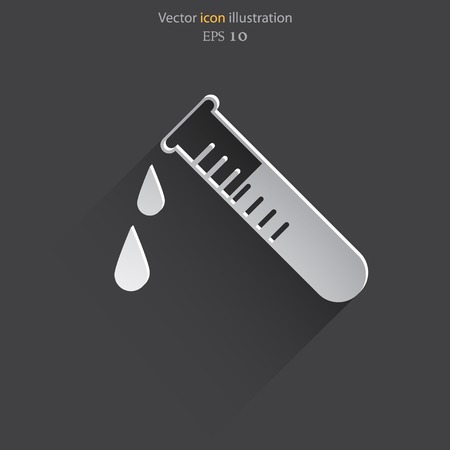 Vector test tubes web icon.のイラスト素材