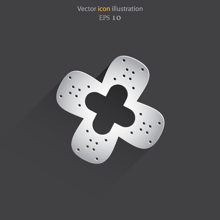 Vector medical plaster flat icon.のイラスト素材