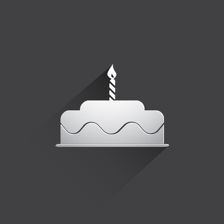 birthday cake web icon.の写真素材