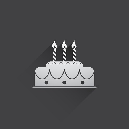 birthday cake web icon.の写真素材