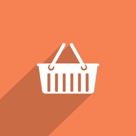 shopping cart web flat icon.の写真素材