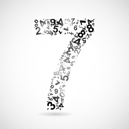 Vector number seven from numbers.のイラスト素材