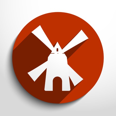 Vector mill web icon.のイラスト素材