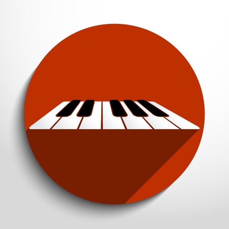 Vector piano keys web icon.のイラスト素材