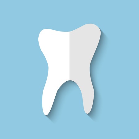 Vector tooth flat icon.のイラスト素材