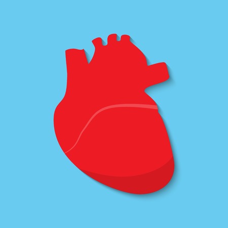 Vector flat heart icon.のイラスト素材