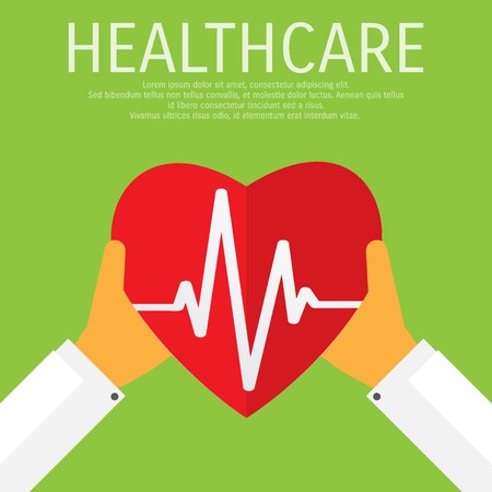 Vector healthcare medical flat background.のイラスト素材