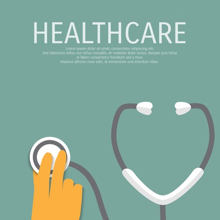 Vector healthcare medical flat background.のイラスト素材