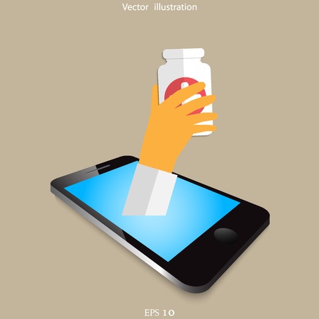 Vector healthcare medical flat background.のイラスト素材