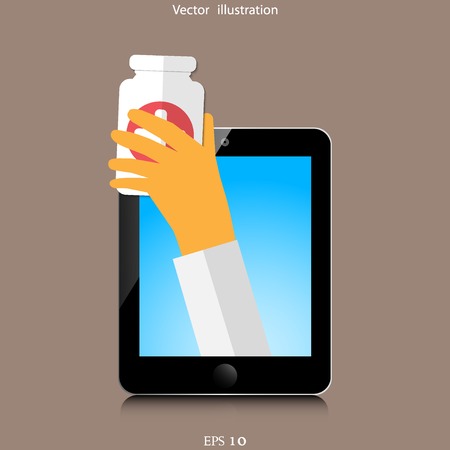 Vector healthcare medical flat background.のイラスト素材