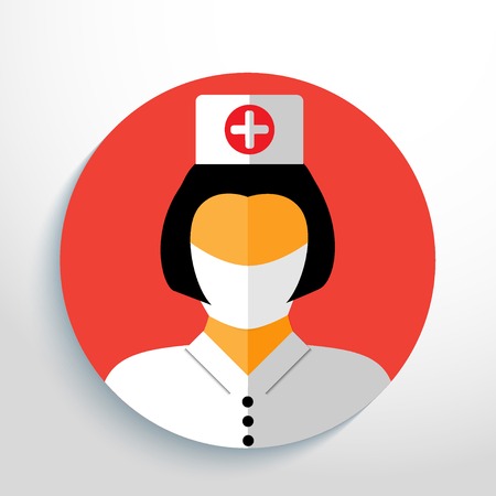 nurse with gauze bandage.のイラスト素材
