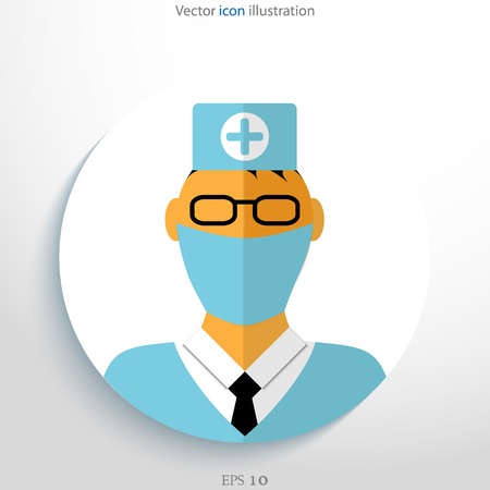 Vector doctor avatar.のイラスト素材