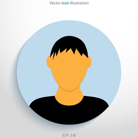 Flat avatar icon.のイラスト素材