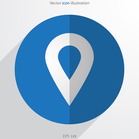 Vector map pointer web flat iconのイラスト素材