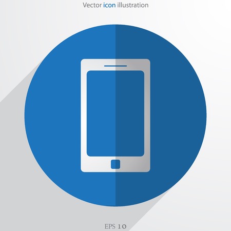 Vector smart phone web flat iconのイラスト素材