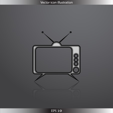 Vector tv web flat iconのイラスト素材