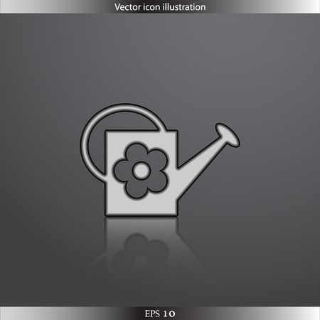 Vector watering can web flat iconのイラスト素材