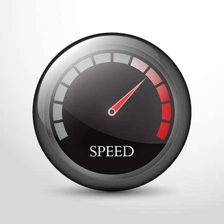 speedometer web flat iconのイラスト素材
