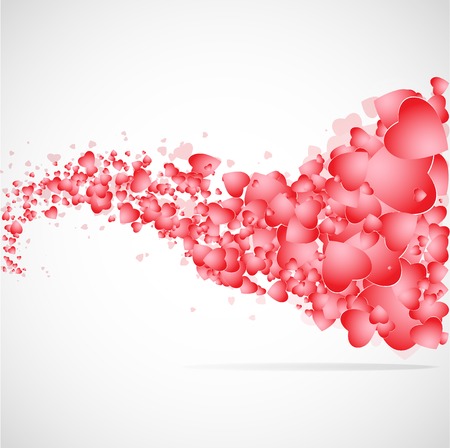 Vector hearts flat background.のイラスト素材