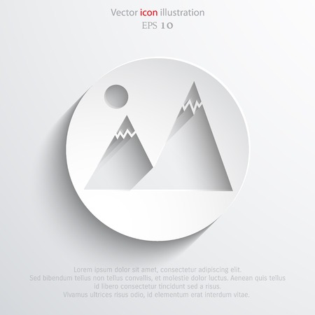 Vector landscape web icon.のイラスト素材